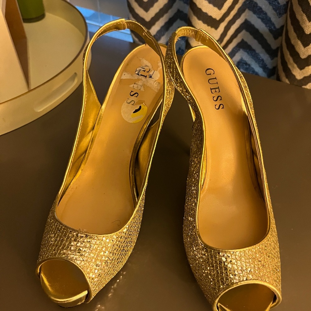 Festive Gold glittery Heels